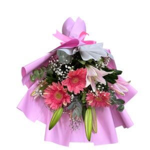 Lirios y gerberas